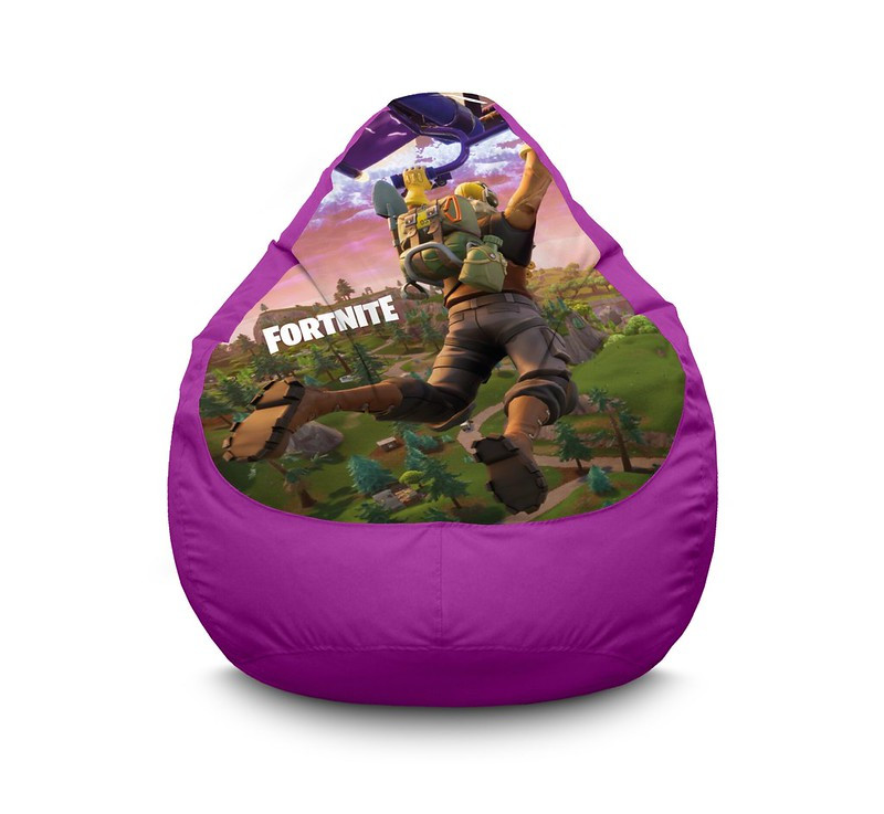 

Кресло мешок iPuff "Fortnite. Wing" Оксфорд XL (80x110 см) Сиреневый