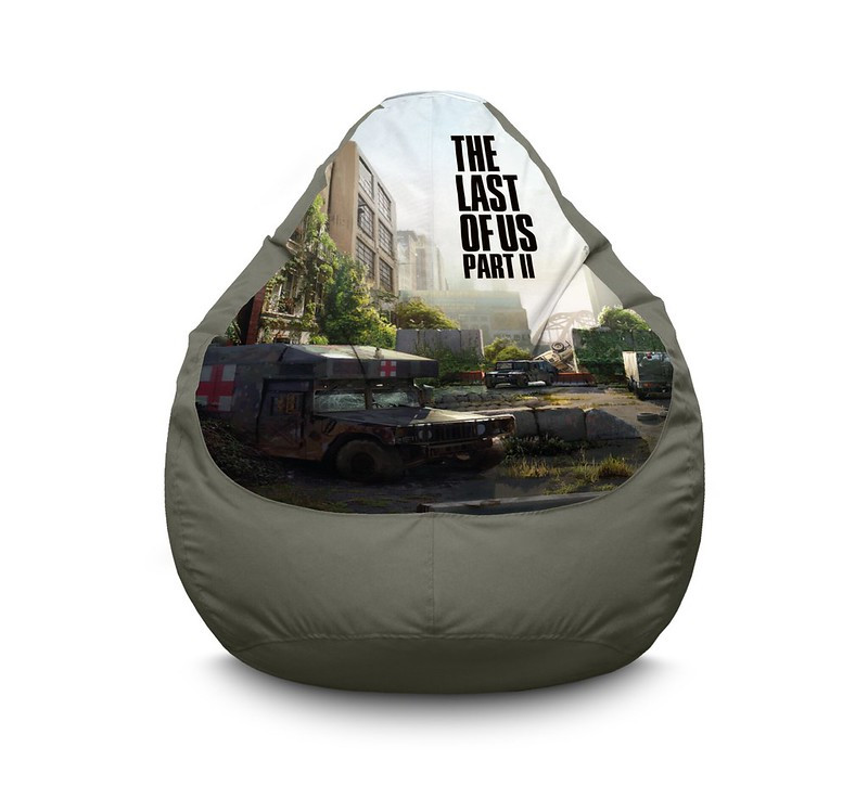 

Кресло мешок iPuff "The Last of Us. City" Оксфорд XL (80x110 см) Светло-серый