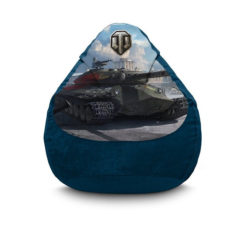 

Кресло мешок iPuff "World of Tanks. The enemy will not pass" Флок XXXL (100х135 см) Синий