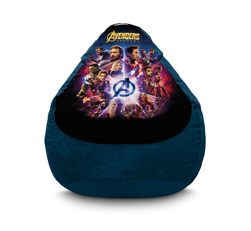 

Кресло мешок iPuff "Avengers. End Game. Blue" Флок XXXL (100х135 см) Синий