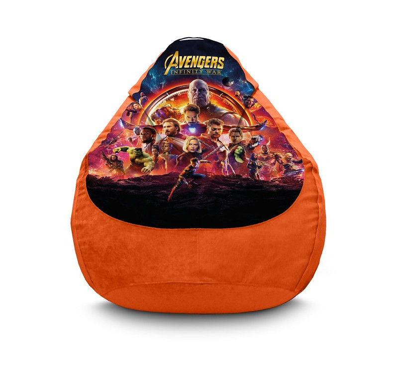 

Кресло мешок iPuff "Avengers. Infinity war. Orange" Флок XXL (90х125 см) Оранжевый