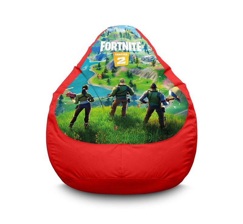 

Кресло мешок iPuff "Fortnite. Team Red" Оксфорд XL (80x110 см) Красный