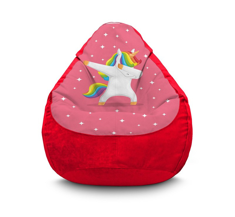 

Кресло мешок iPuff "Unicorn and rainbow" Флок XXL (90х125 см) Красный