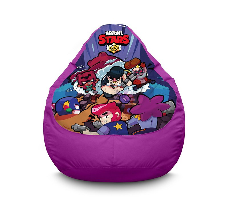 

Кресло мешок iPuff "Brawl Stars. Epic battle Violet" Оксфорд XL (80x110 см) Фиолетовый