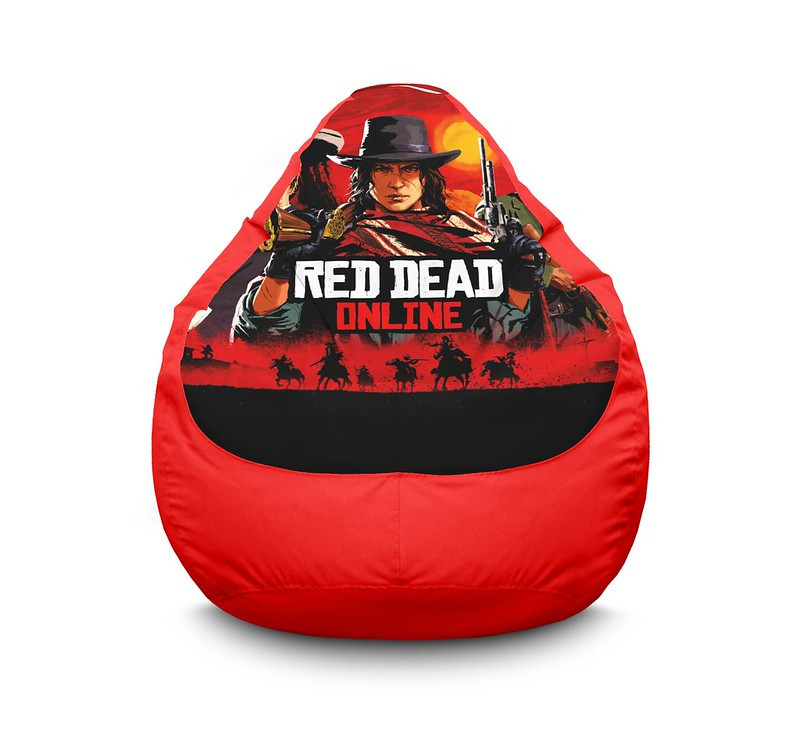 

Кресло мешок iPuff "Red Dead Redemption 2 online" Оксфорд XXXL (100х135 см) Красный