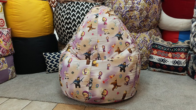 

Кресло мешок iPuff "Masha and Bear" Флок XXL (90х125 см)