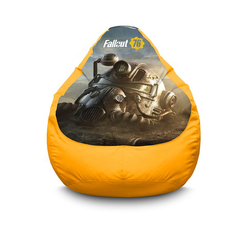 

Кресло мешок iPuff "Fallout 76. Armor helm" Оксфорд XXXL (100х135 см) Желтый