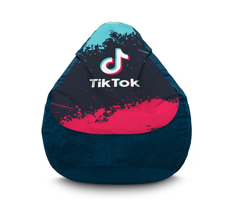

Кресло мешок iPuff "Tik Tok. Splash. Dark Blue" Флок XL (80x110 см) Синий