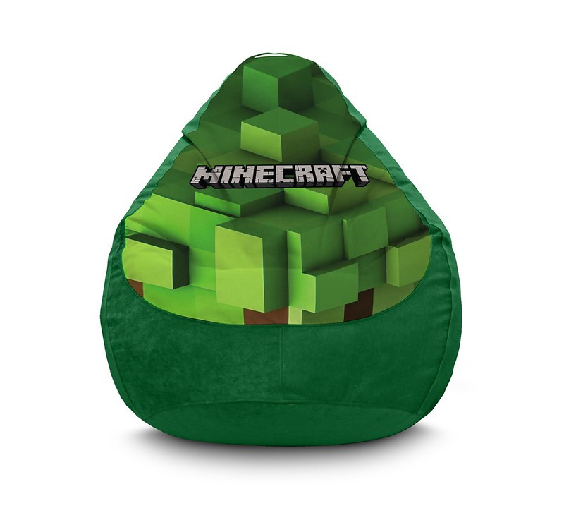 

Кресло мешок iPuff "Minecraft. Logo" Флок XL (80x110 см) Зелёный