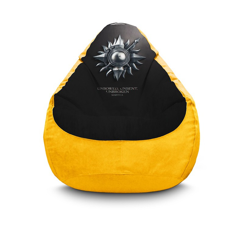 

Кресло мешок iPuff "Game of Thrones. Unbowed, unbent, unbroken" Флок XXL (90х125 см) Желтый