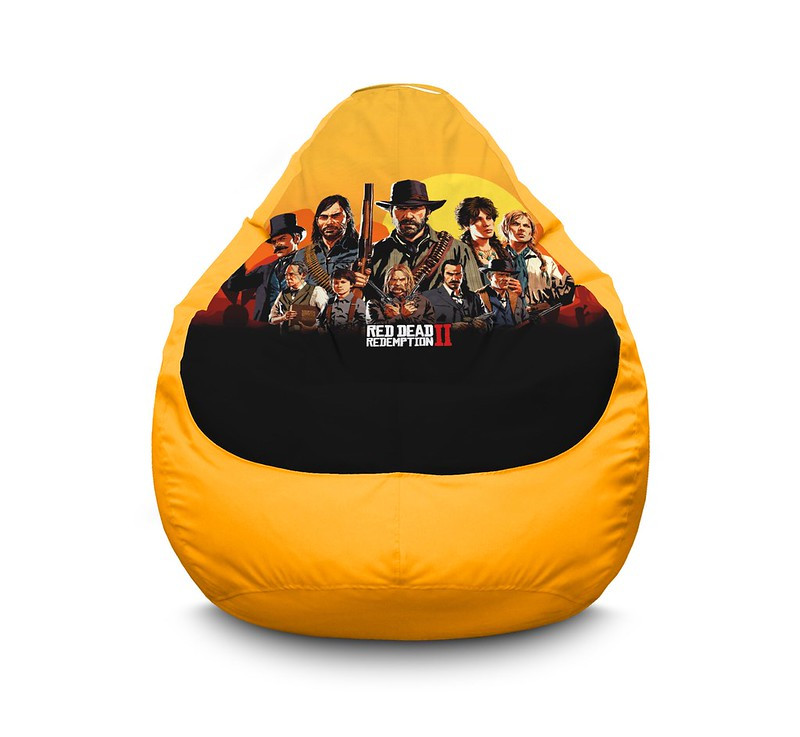 

Кресло мешок iPuff "RDR 2. Van der Linde gang" Оксфорд XL (80x110 см) Желтый
