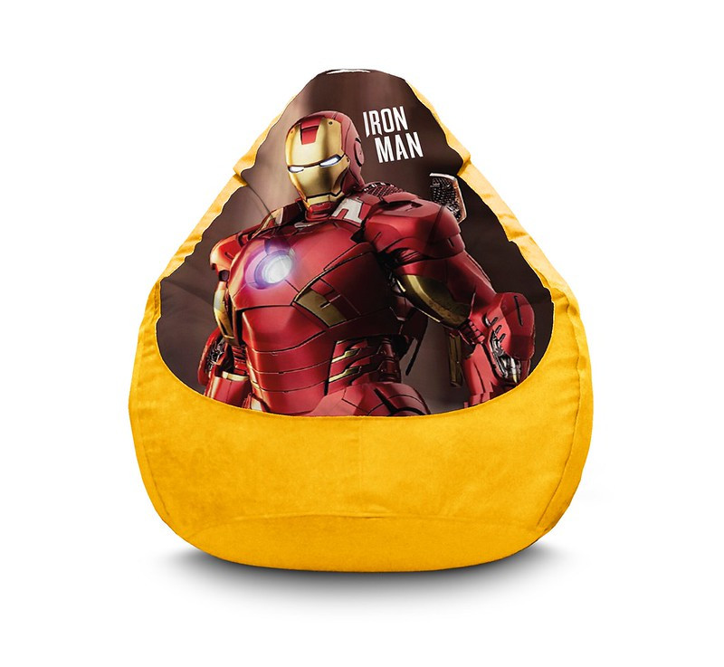 

Кресло мешок iPuff "Iron Man. Warrior" Флок XXXL (100х135 см) Желтый