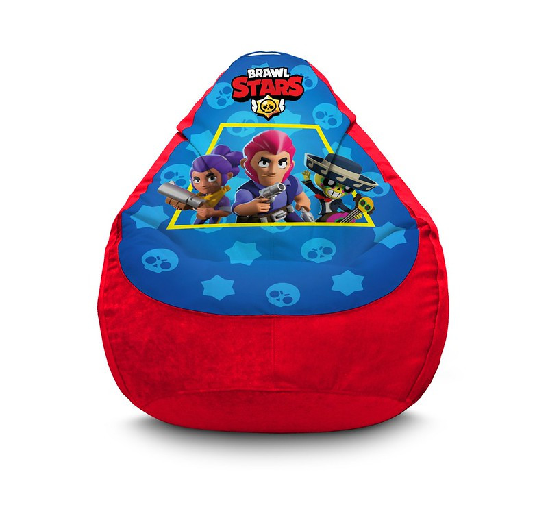 

Кресло мешок iPuff "Brawl Stars. Heroes Red" Флок XXXL (100х135 см) Красный