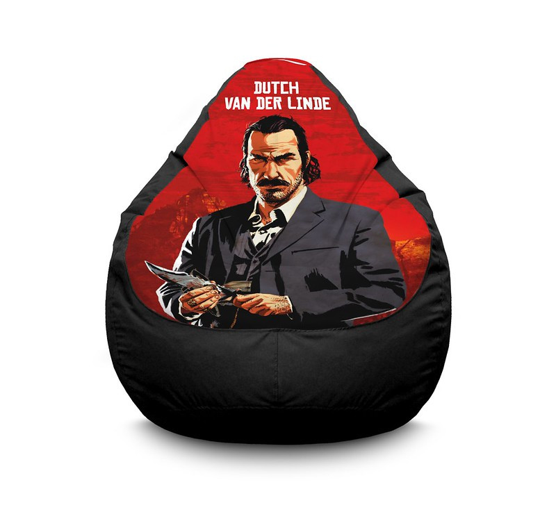 

Кресло мешок iPuff "RDR 2. Dutch van der Linde" Оксфорд XXXL (100х135 см) Черный