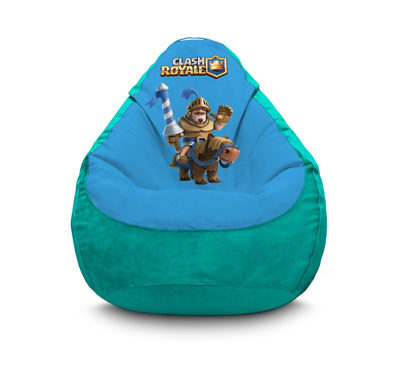 

Кресло мешок iPuff "Clash Royale. Rider" Флок XL (80x110 см) Бирюзовый