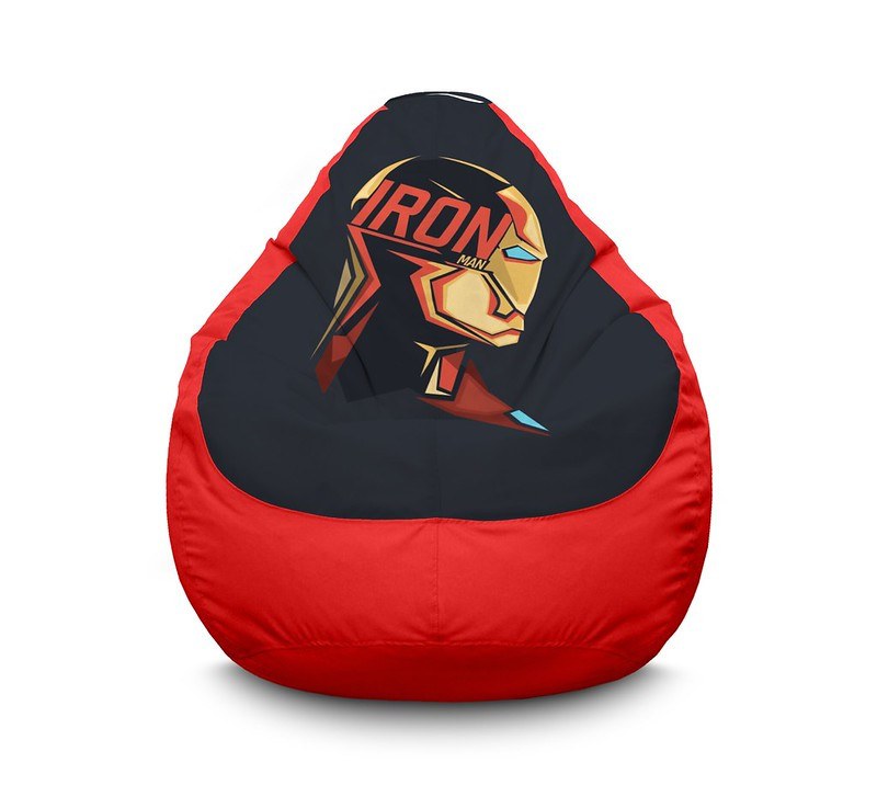 

Кресло мешок iPuff "Iron Man. Profile" Оксфорд XXL (90х125 см) Красный