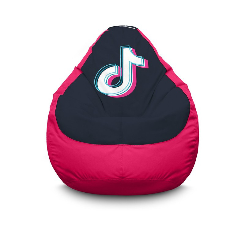 

Кресло мешок iPuff "Tik Tok. Logo. Pink" Оксфорд XXXL (100х135 см) Розовый