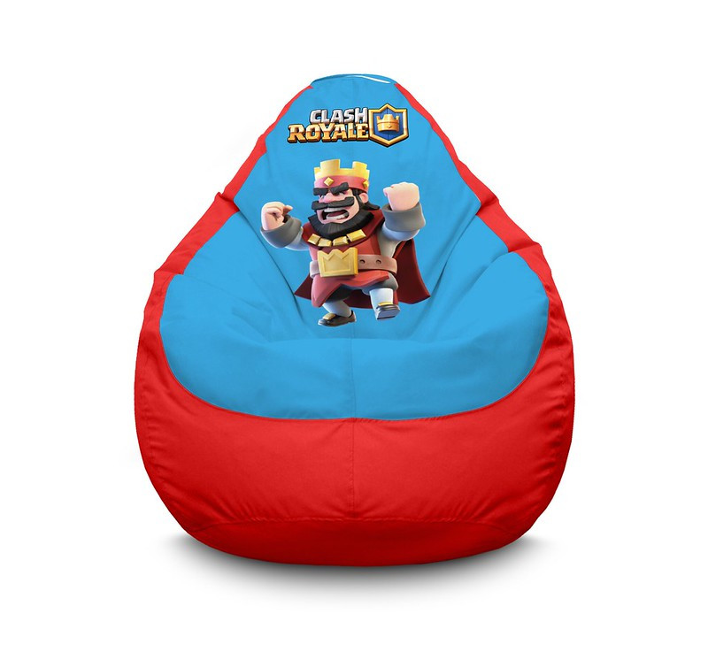 

Кресло мешок iPuff "Clash Royale. Angry king" Оксфорд XL (80x110 см) Красный