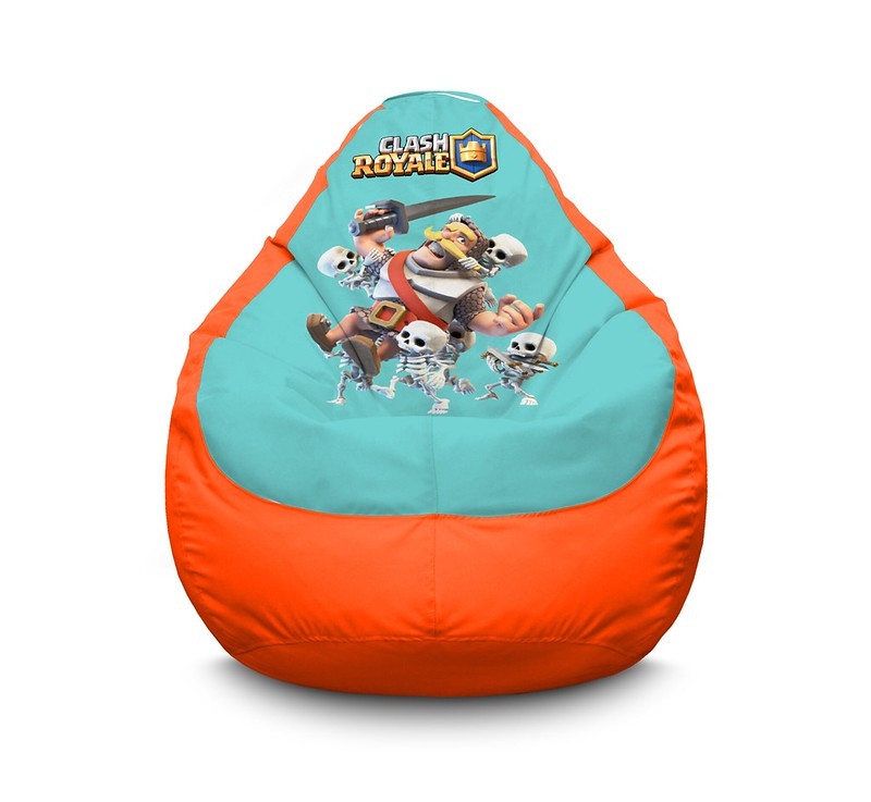 

Кресло мешок iPuff "Clash Royale. Knight" Оксфорд XL (80x110 см) Оранжевый