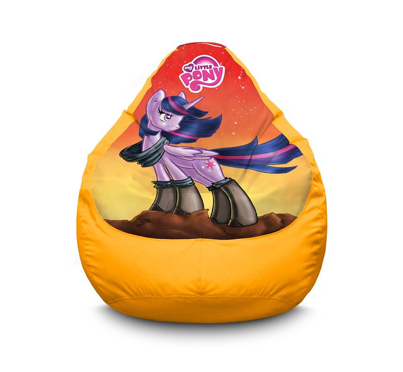 

Кресло мешок iPuff "My Little Pony. Twilight Sparkle orange" Оксфорд XXL (90х125 см) Желтый