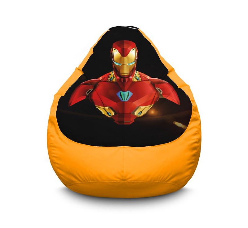 

Кресло мешок iPuff "Iron Man. Costume" Оксфорд XXXL (100х135 см) Желтый