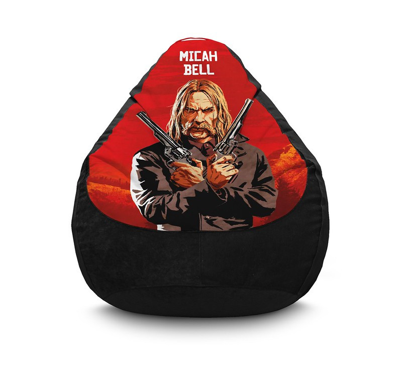

Кресло мешок iPuff "RDR 2. Micah Bell" Флок XL (80x110 см) Черный