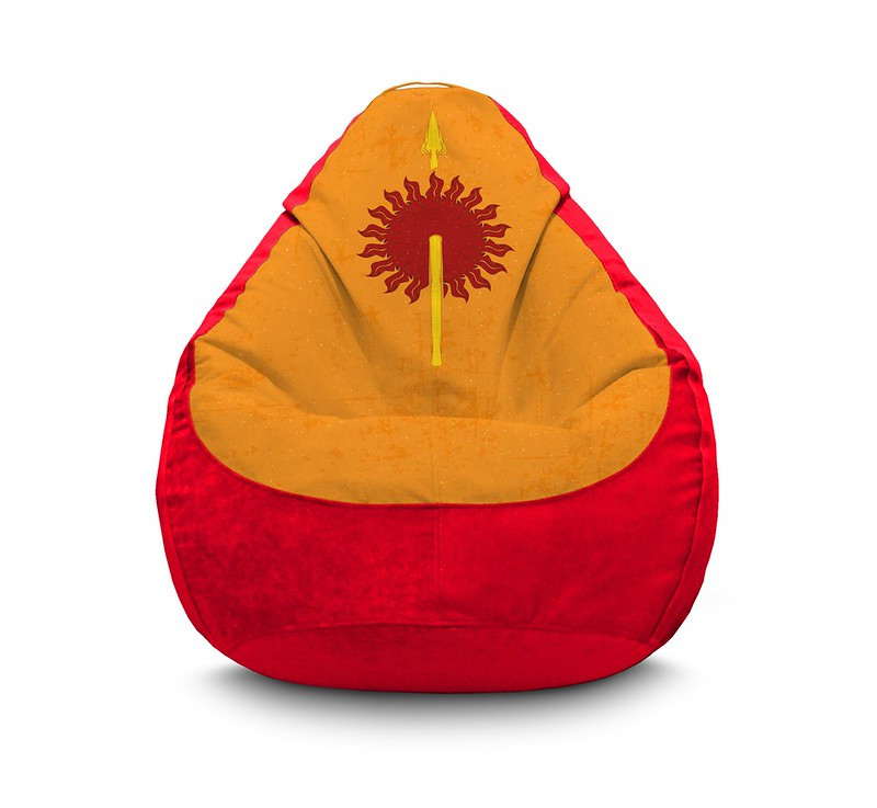 

Кресло мешок iPuff "Game of Thrones. House Martell" Флок XL (80x110 см) Красный