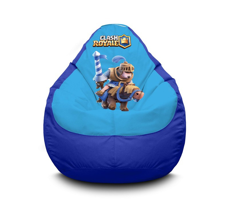 

Кресло мешок iPuff "Clash Royale. Knight and horse" Оксфорд XXXL (100х135 см) Синий
