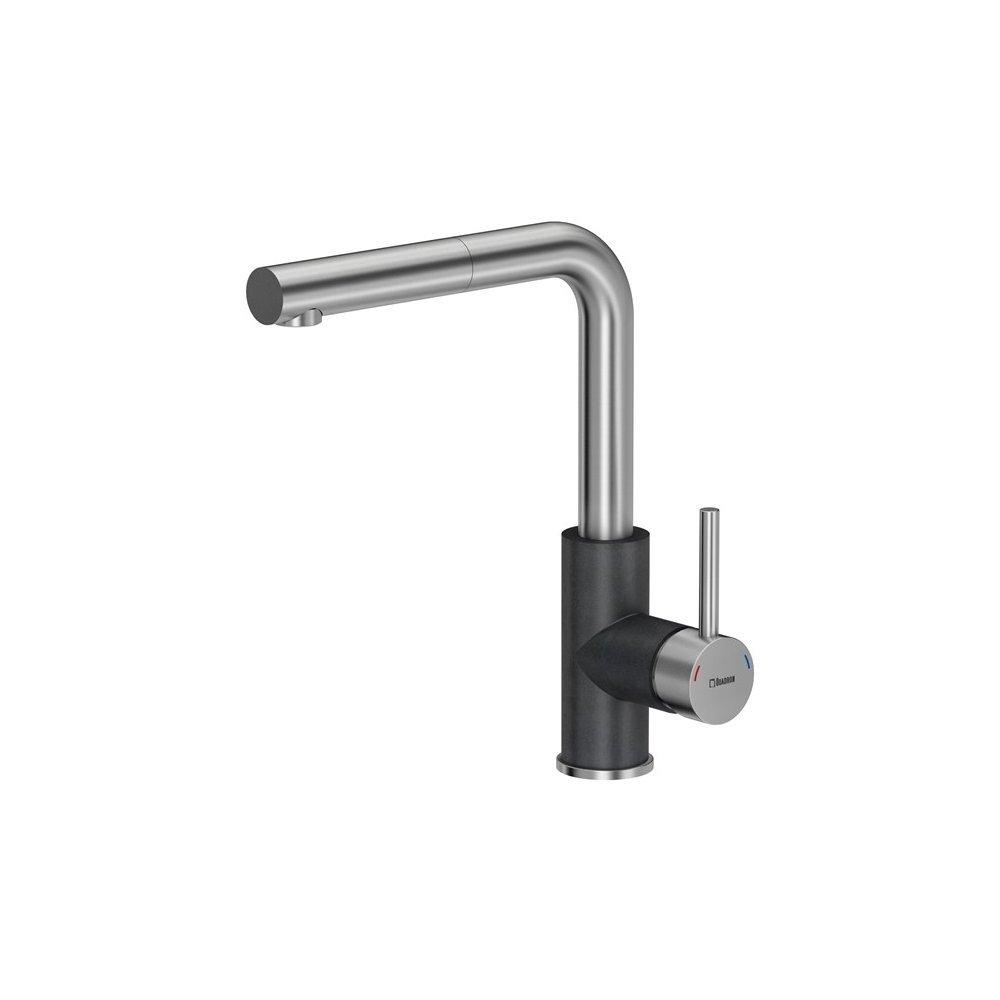 

Смеситель QUADRON Angelina Pull out SteelQ BW6003BS/U8 stainless steel/black metalik