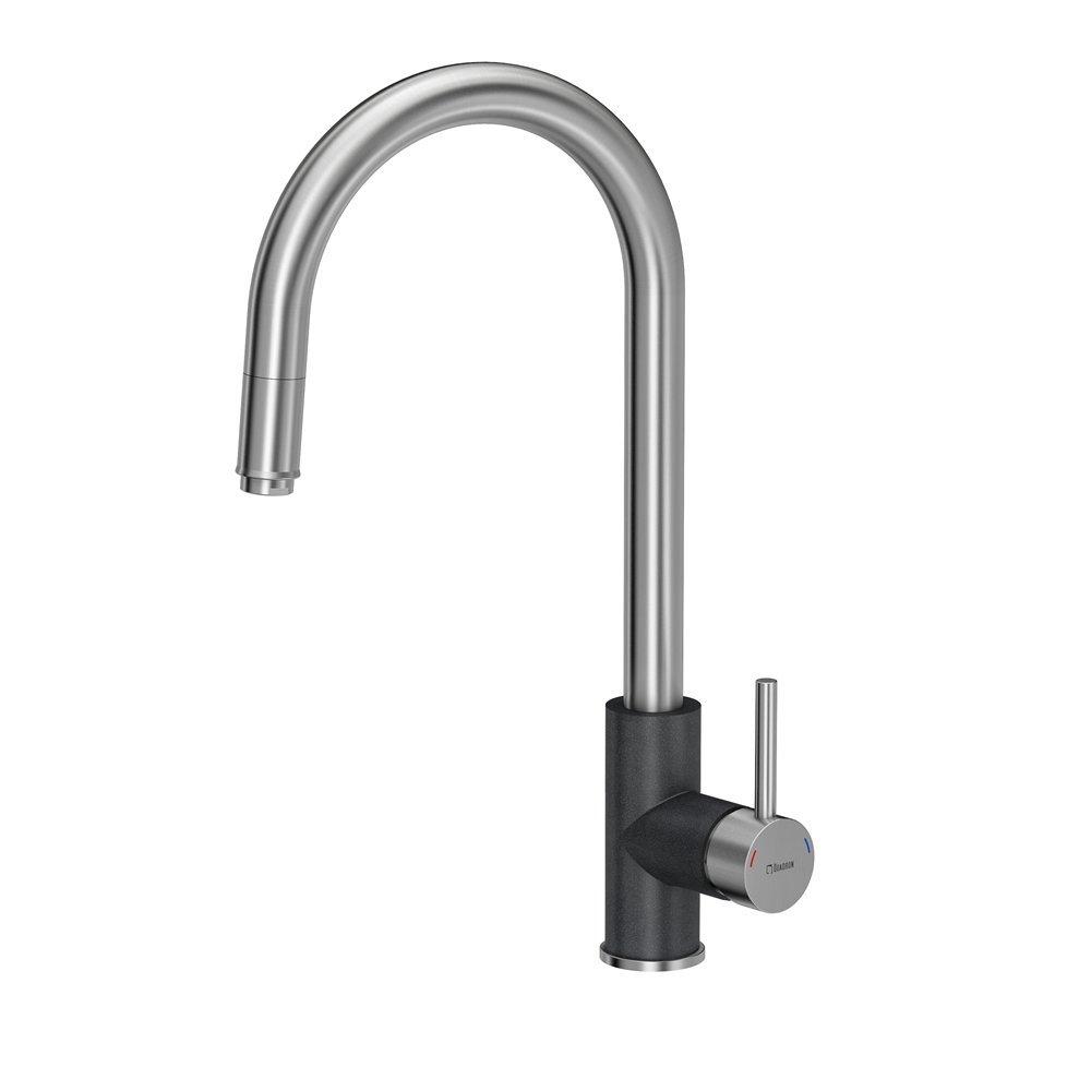 

Смеситель QUADRON Jennifer Pull out SteelQ BW6007BS/U8 stainless steel/black metalik