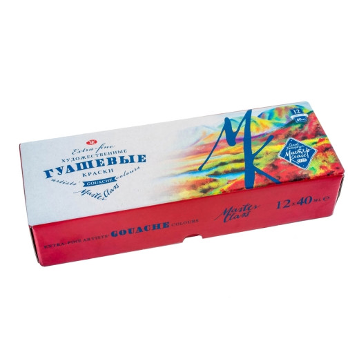 

Краски гуашевые ЗХК МАСТЕР-КЛАСС набор 12цв.x40мл (350325)