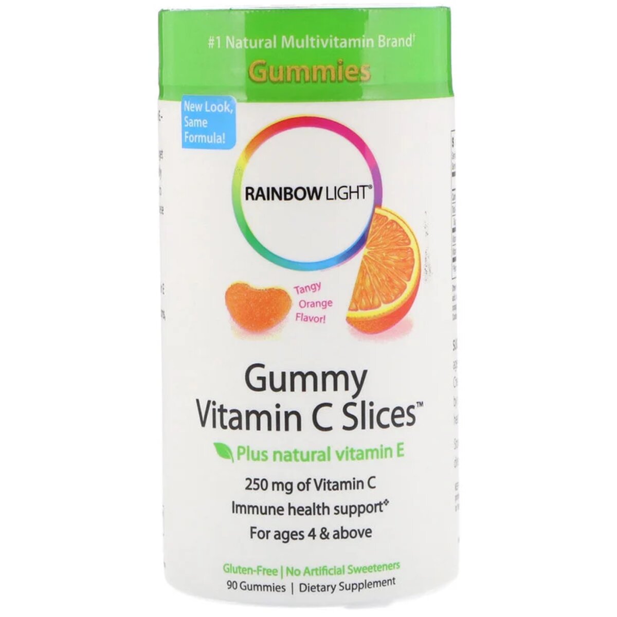 

Витамины Rainbow Light Витамин С Vitamin C дольки с терпким апельсиновым вкусом Tangy Orange Flavor 90 жевательных конфет