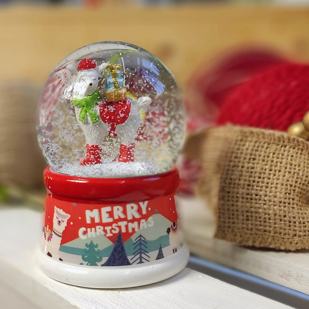 

Новогодний декор Водяной снежный шар Лама 2.0 Present декор новогодний водяной снежный шар в виде ламы красный