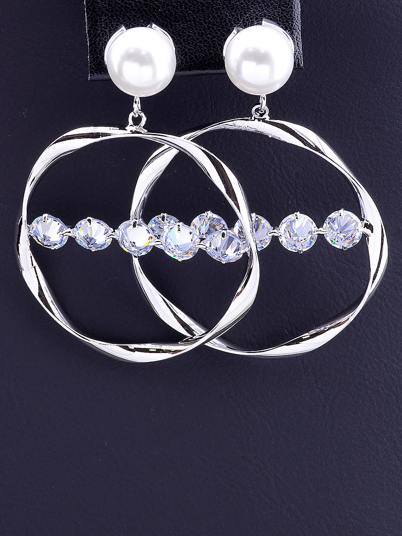 

Серьги 'FJ' Майорка,Фианит 075364