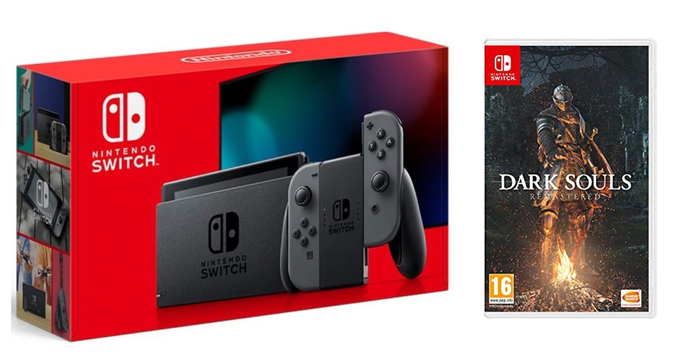 

Nintendo Switch Gray - Обновлённая версия + Игра Dark Souls Remastered