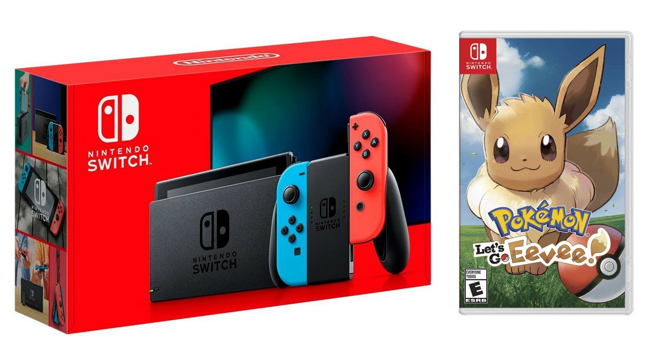 

Nintendo Switch Neon blue/red - Обновлённая версия + Игра Pokémon Let's Go Eevee
