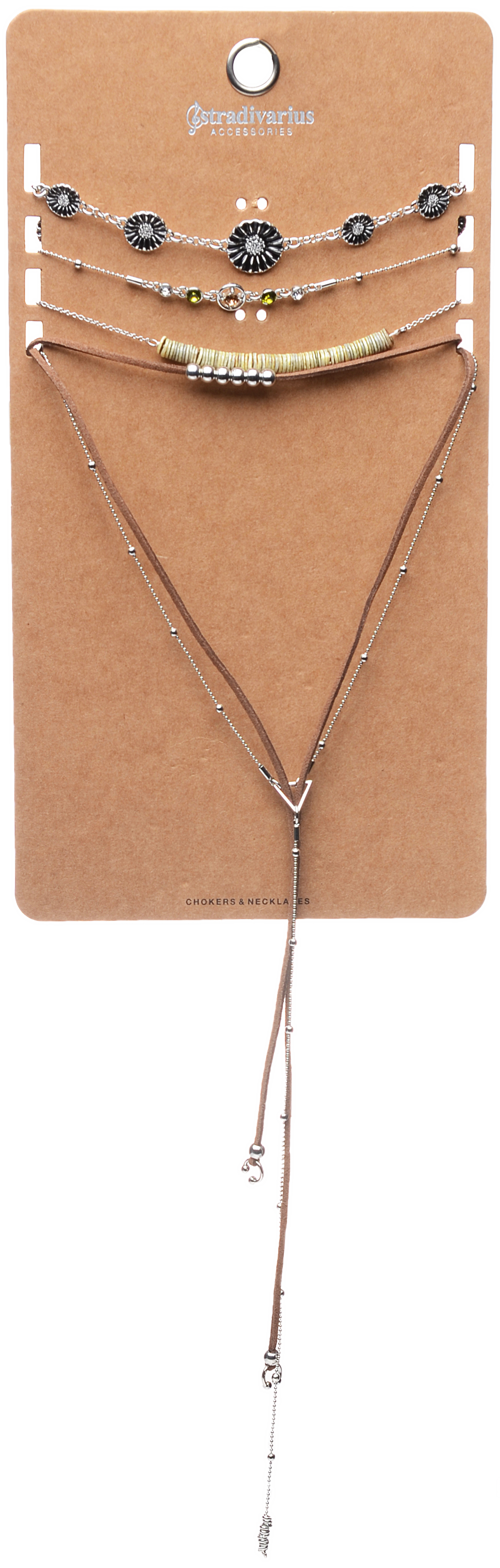 

Цепочка Stradivarius st07770001 4 шт Серебристая