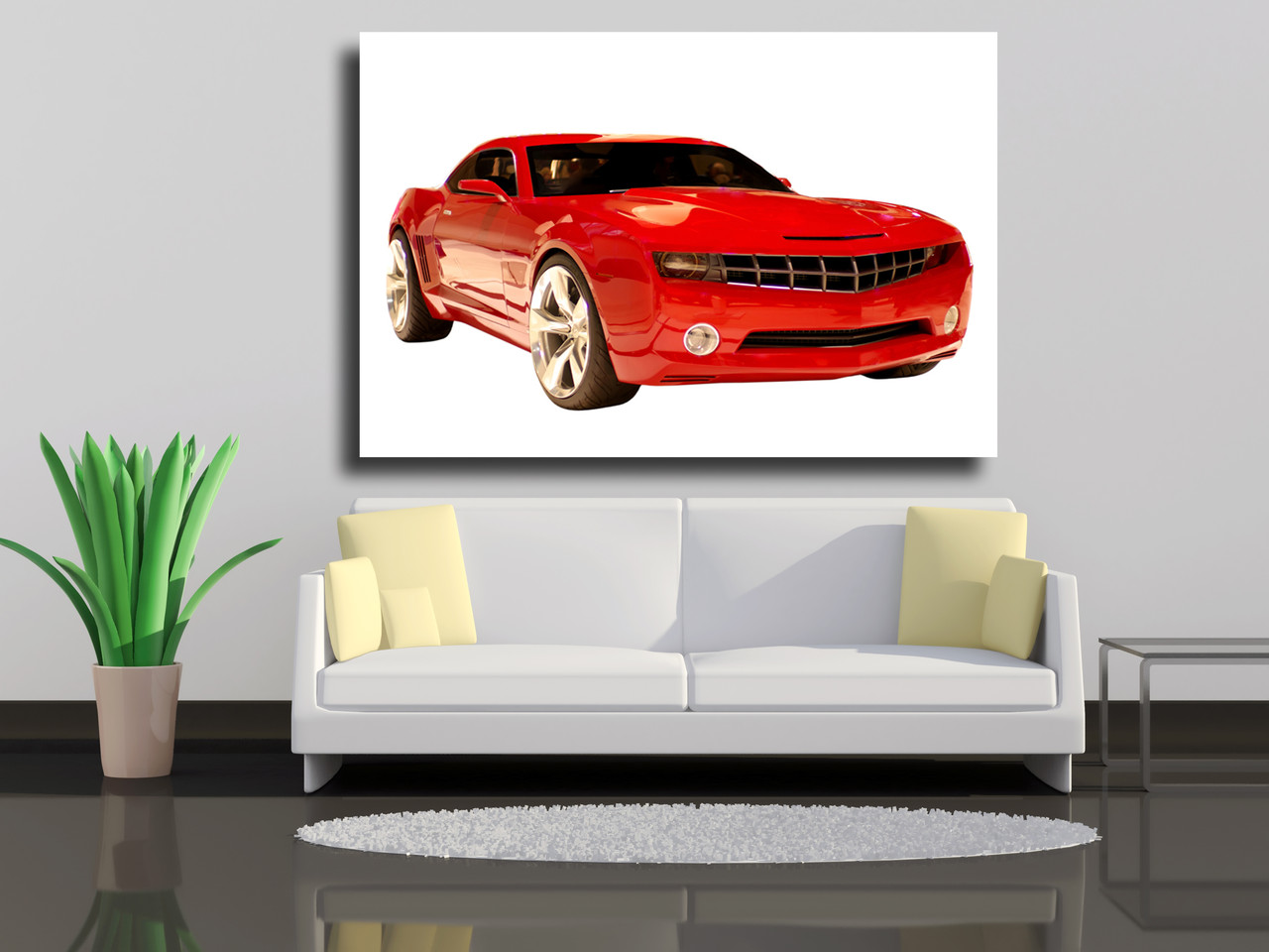 

Картины на холсте Спортивный автомобиль на белом фоне 120х80