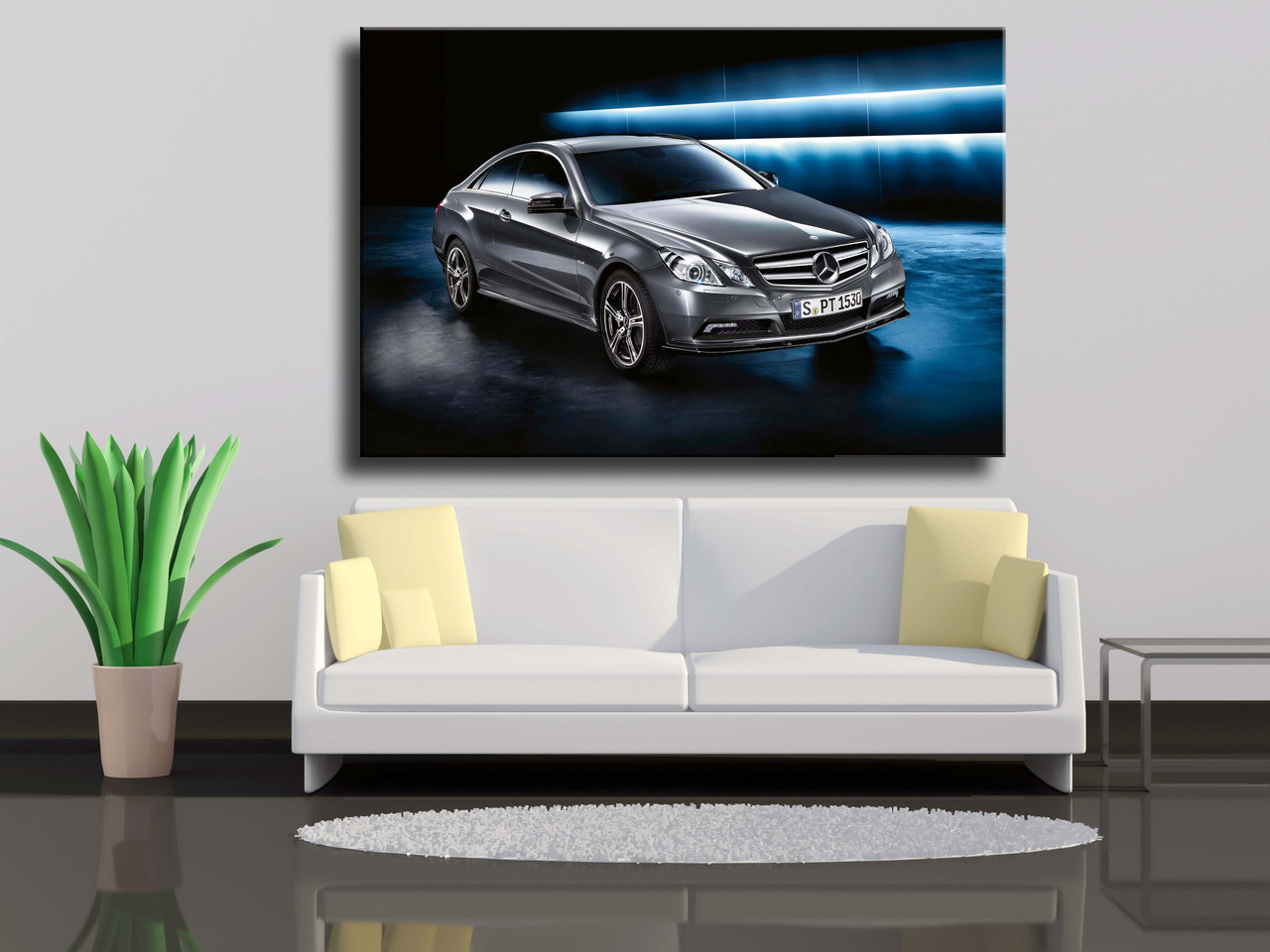 

Картины на холсте Mercedes Sport_E-Class 90х60