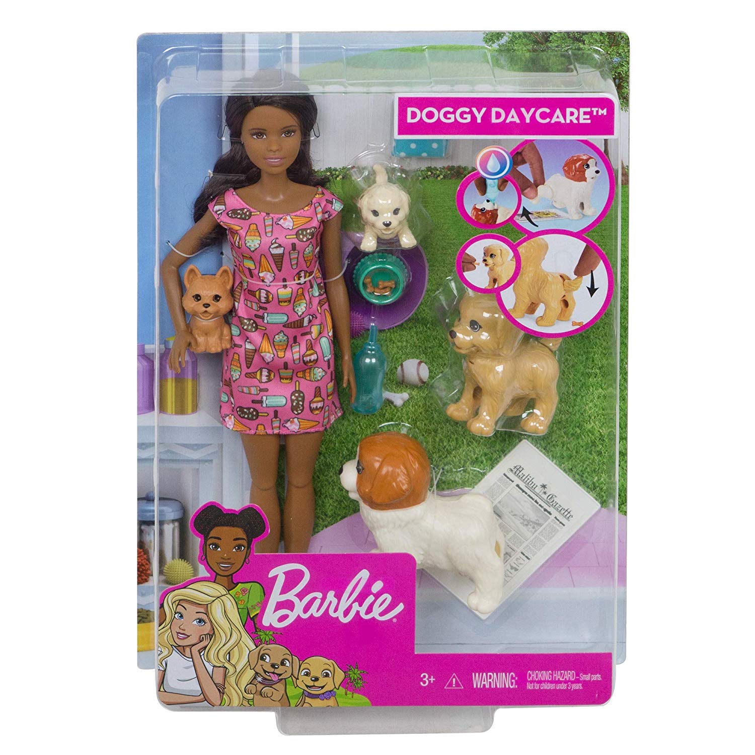 2021 Barbie Doll AA And Newborn Pups Playset (HCK76) Toy, 41% OFF