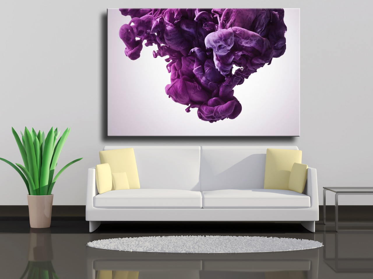 

Картина на холсте Абстракция Рurple-paint-splash 75х50