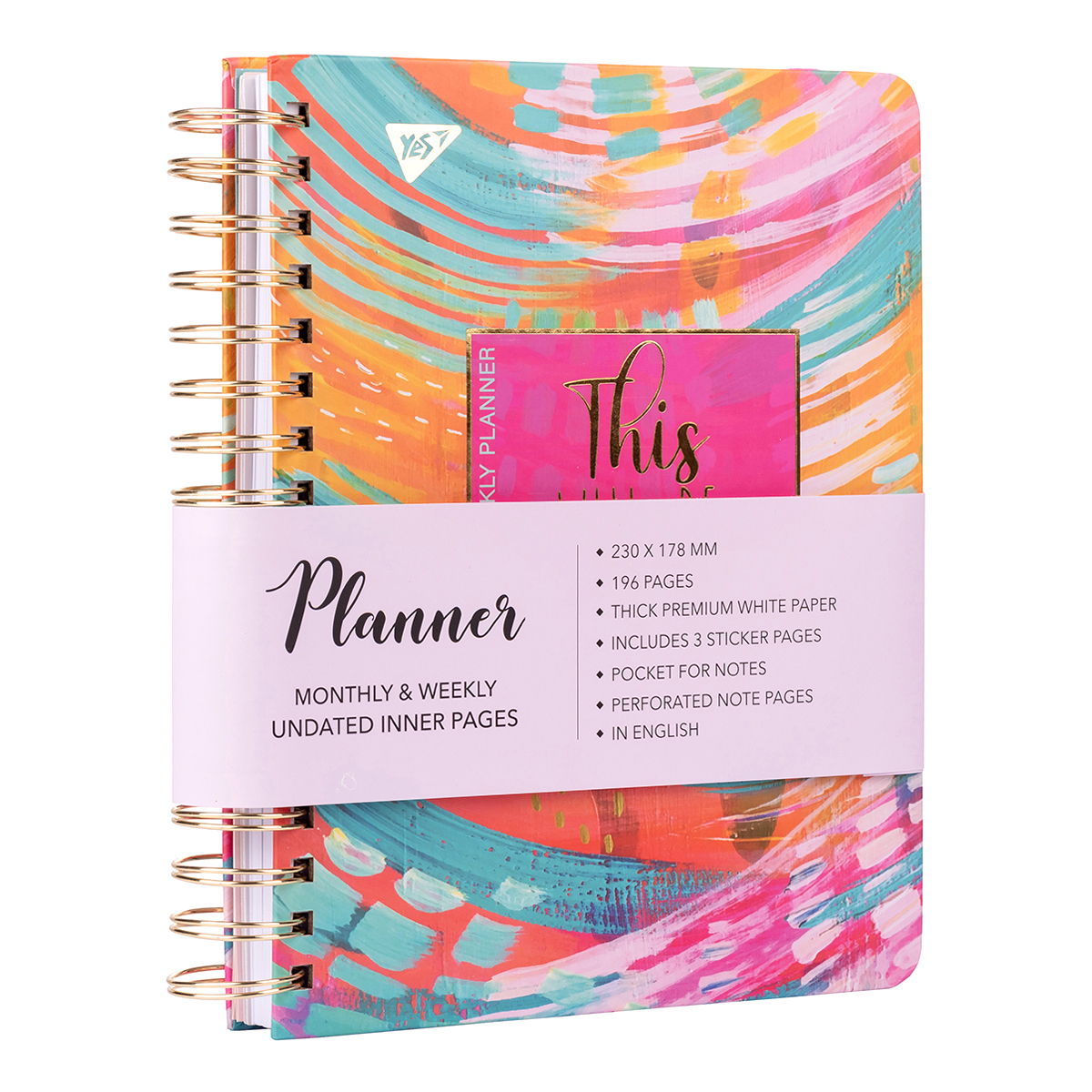 

Планер недатированный Yes Colorful 230 x 178 мм 196 страниц Pattern (151649)