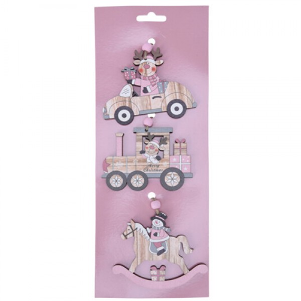 

Новогодний декор Подвески 3.0 новогодние XmassPink Present декор новогодние подвески XmassPink 3 шт.