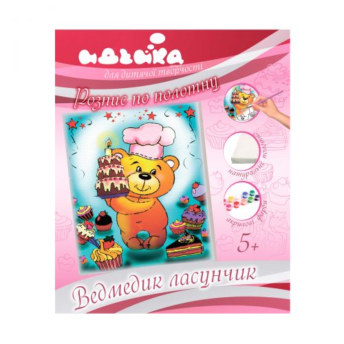 

Роспись по холсту Идейка "Мишка сластёна" 7107/2 91465