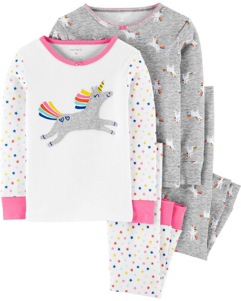 

Пижама Детская набор 4 в 1 Carters Трикотажная Единороги 110 см Разные Цвета 29634710