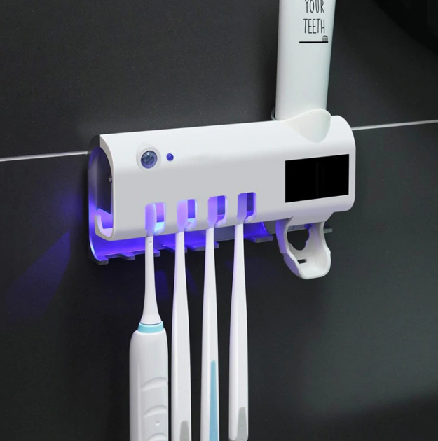

Диспенсер для зубной пасты и щеток автоматический Toothbrush sterilizer, УФ-стерилизатор