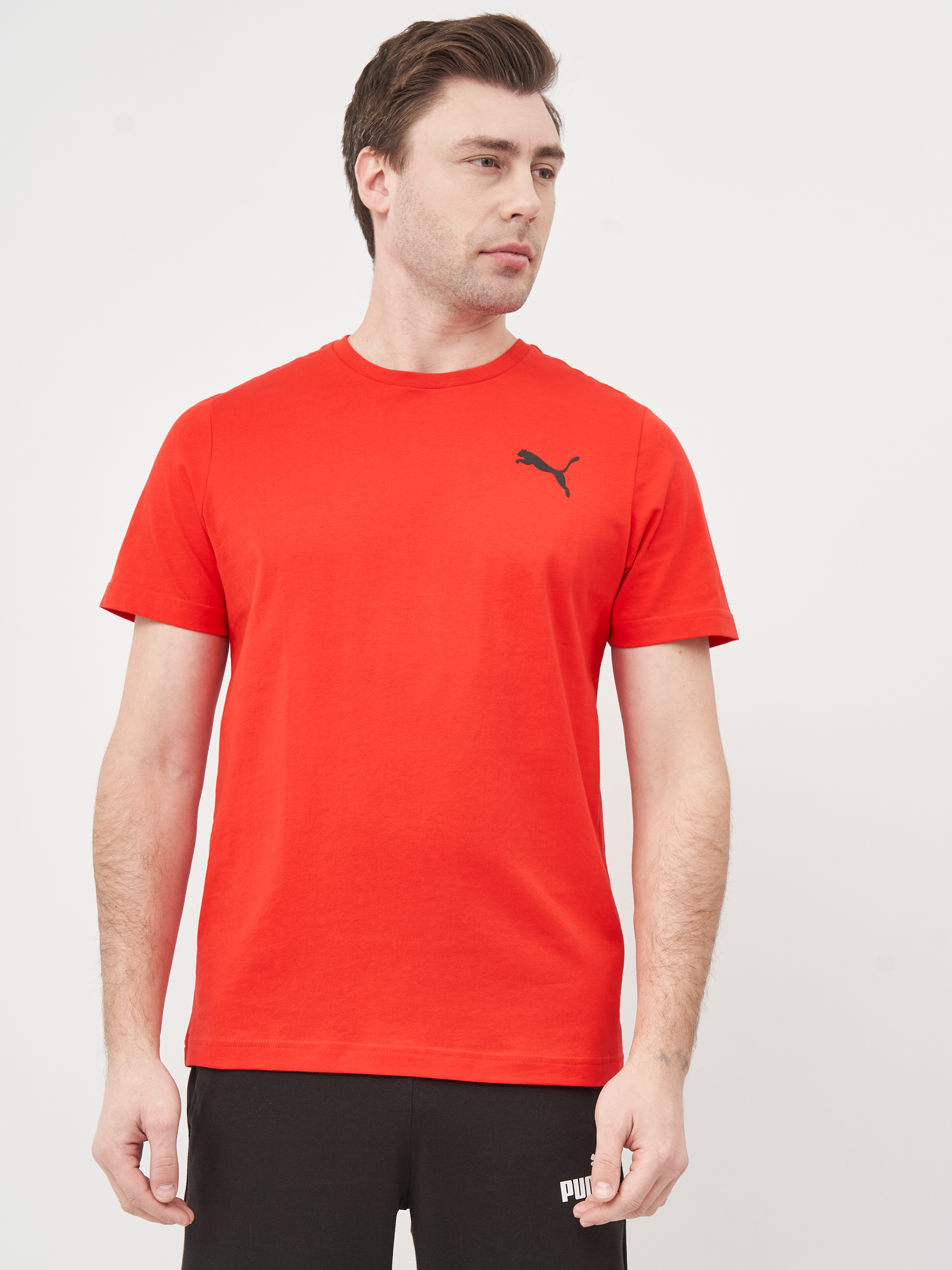 Акція на Футболка Puma Ess Small Logo Tee 58666847 M High Risk Red-High Risk Red-Cat від Rozetka