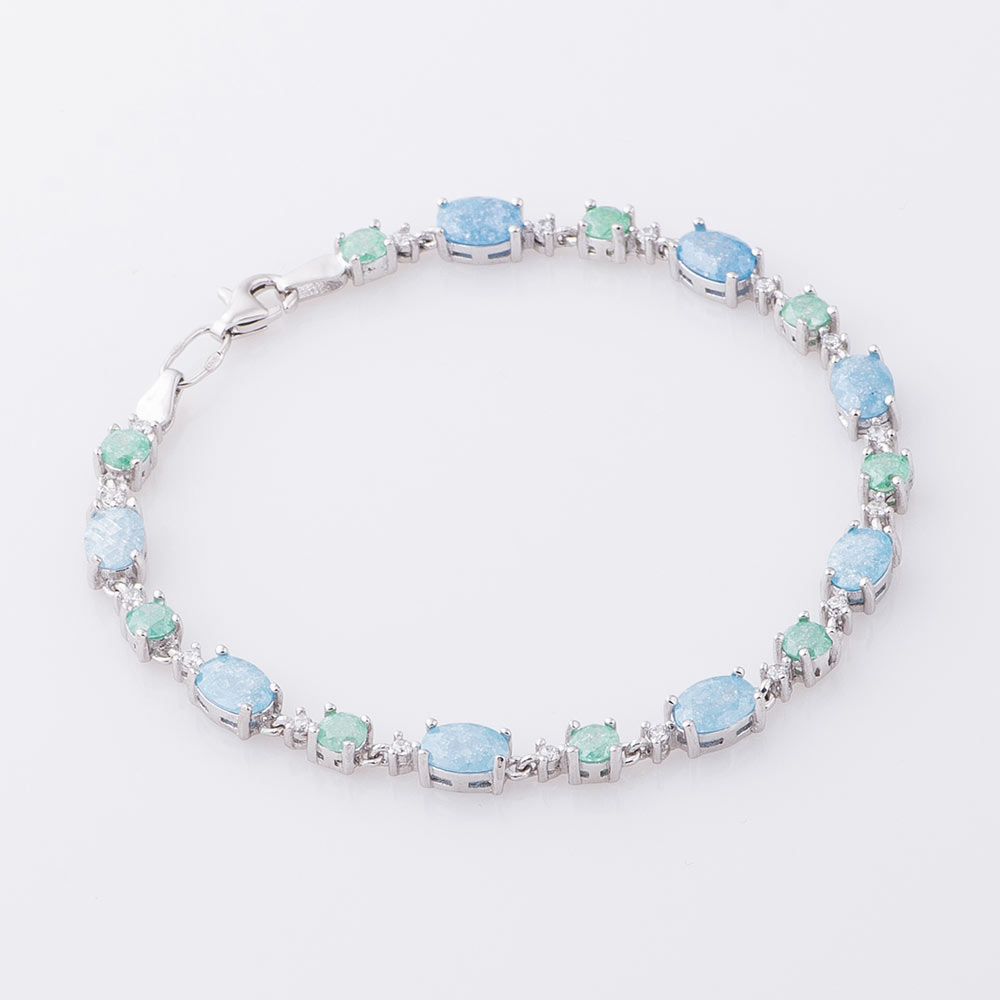 

Серебряный браслет ОНИКС с фианитами (вес 9.9 г) модели пр-141136-9,9-19