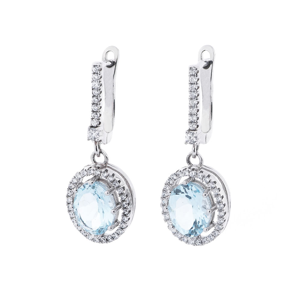 

Серебряные серьги ОНИКС с голубым топазом и фианитами (вес 7.6 г) модели пр-121355-7,6