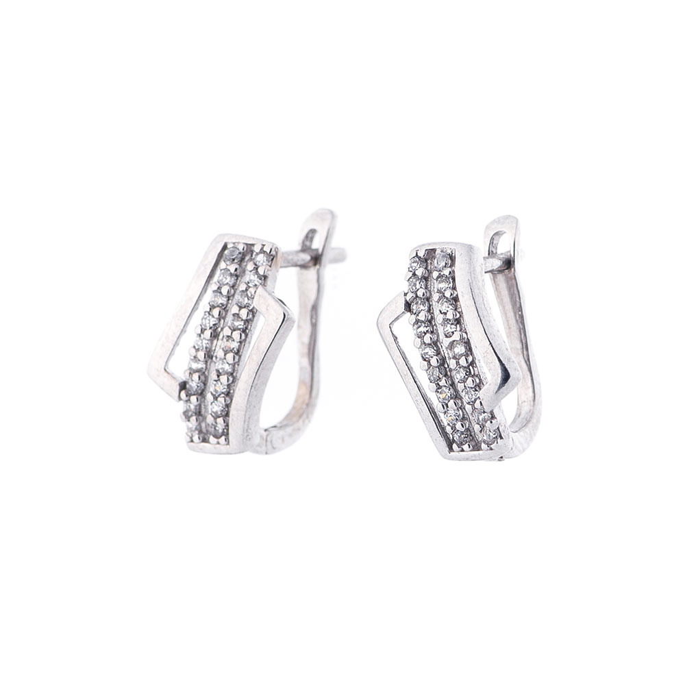 

Серебряные серьги ОНИКС с фианитами (вес 1.9 г) модели пр-121493-1,9